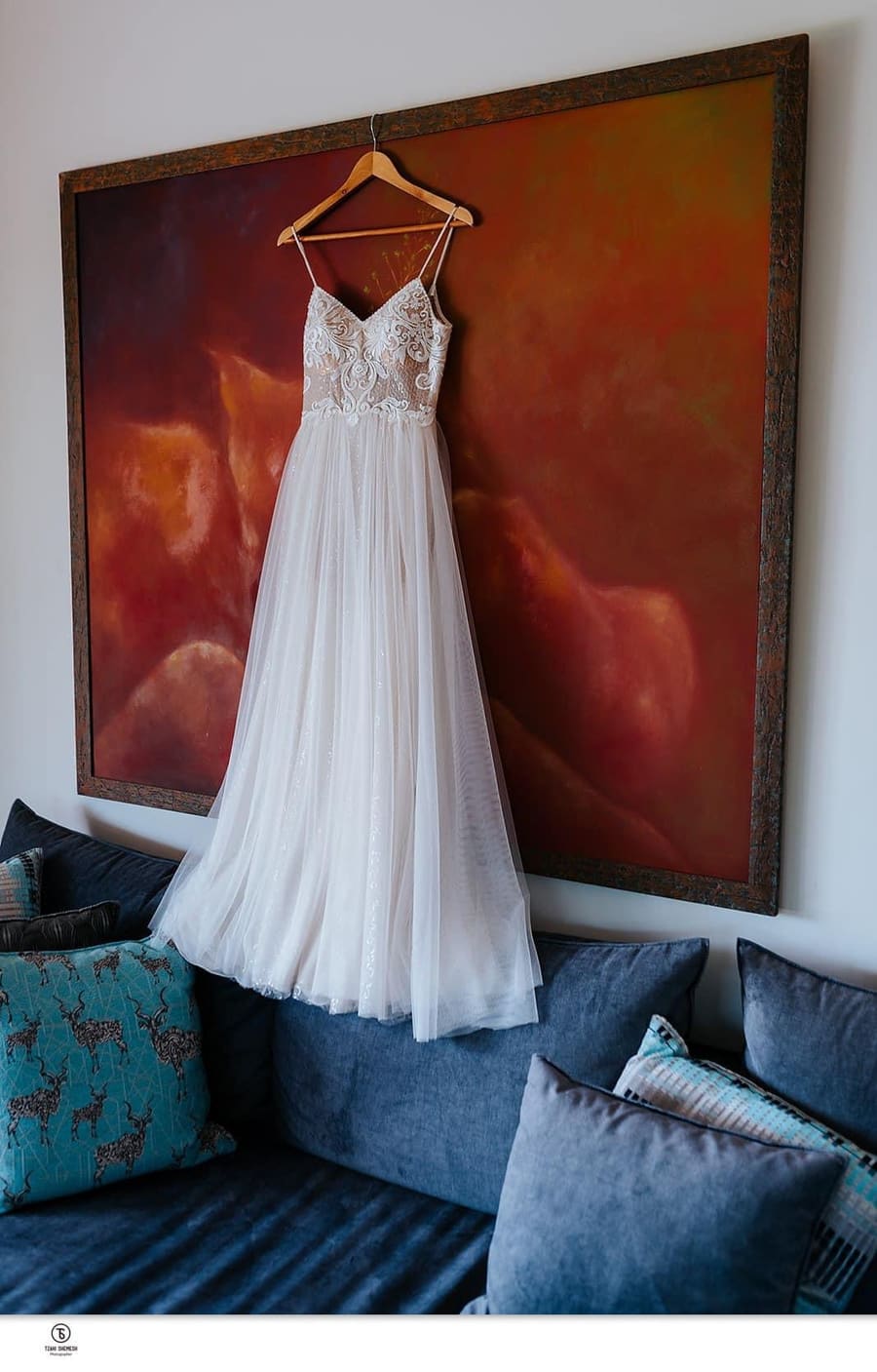 Bridal gown detail